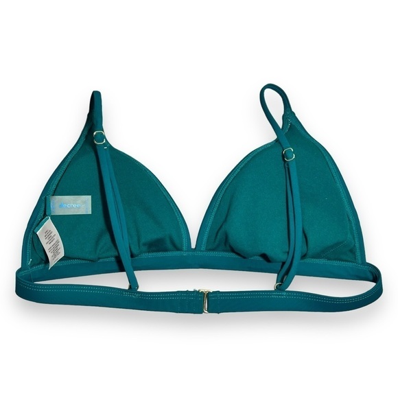 Decree Triangle Bikini Swimsuit Top Teal Size Large - Picture 2 of 5